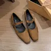 Zapatos estilo Mary Jane bajos coreanos para principios de primavera de 2026, modelo nuevo, adecuados para faldas, con una sola hebilla, tacón bajo, tacón grueso, zapatos de tacón alto