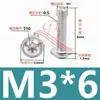 Parafuso de Aço Inoxidável 304 Cabeça Redonda Flor de Ameixa com Arruela, Parafuso de Cabeça Panela Flor de Ameixa Soquete Hexagonal M3M4M5M6