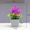 Venta al por mayor transfronteriza Bonsái de planta simulada Flor falsa Lavanda en maceta Hogar Escritorio Sala de estar Flor de plástico Adornos decorativos