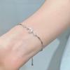 Pulsera Sakura Diseño de Nicho Ins Circonita de Cristal Aleación Pulsera para Mejor Amiga Joyería de Mano para Niñas Pulsera Estilo Ins