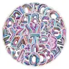60 Piezas de Pegatinas Alfanuméricas de Colores 3D Transfronterizas, Globos de Letras de Película de Aluminio Coloridos, Pegatinas Impermeables para Tazas de Agua