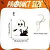 Placa Decorativa de Halloween Fofa e Peculiar de Fantasma Branco com Corda para Pendurar, Perfeita como Presente Decorativo