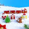 Adornos Transfronterizos de Resina de Nuevo Diseño de Papá Noel, Reno, Trineo, Árbol de Navidad, Micro Paisaje, Accesorios DIY, Fuente de Suministro