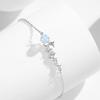 Pulsera Yilu You de plata de ley 925 para mujer, pulsera de piedra de cristal con estrellas que combina con todo, pulsera de alce navideño
