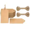 Etiquetas Colgantes de Papel Kraft 350g Transfronterizas 5*10 Etiquetas para Regalo con Cuerda Etiquetas para Regalo de Navidad Etiquetas para Snacks