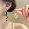 Aretes de Chifón Rosa Estilo Bosque Pétalo, Suaves y Dulces, con un Ambiente Floral, Perfectos para Vacaciones de Verano en la Costa