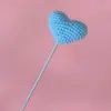 O Fabricante Fornece Enfeites de Coração de Crochê com Fio Acabado, Decorações Penduradas de Crochê Feitas à Mão, Decorações Penduradas DIY Feitas por Você