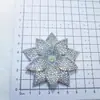 Acessórios para Sapato e Bolsa Flor Tridimensional com Strass Completo, Presilha de Rabo de Cavalo, Presilha de Três Garras, Acessórios para Roupas com Strass, Atacado