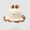 Sombrero de Pescador para Bebé Niña Coreana Moda Lazo Protector Solar Sombrero Cubeta Otoño Nuevo Estilo Sombrero para Niña de 1-3 Años Exportación