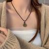 Nuevo collar con hebilla de seguridad de estilo chino para mujer, hecho a mano con cuerda trenzada, estilo nacional, cadena de clavícula de camelia, accesorios de collar vintage