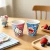 Copo Infantil de Melamina Desenho Animado Copo de Água Fofo Gêmeos Jardim de Infância Resistente a Quedas Copo para Enxaguar a Boca Bebê Copo para Beber Doméstico
