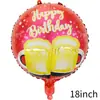 Globo de Feliz Cumpleaños Bola de 18 Pulgadas FELIZCUMPLEAÑOS Globo de Película de Aluminio Decoración de Cumpleaños Diseño de Fiesta