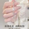 Pulsera de flor de cerezo para niñas, plata de ley, lujosa y exquisita, 2024, nueva pulsera de plata 520, regalo para novia.