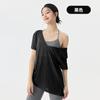 Blusa de Yoga Suelta para Mujer en Verano, Ligeramente Transparente, Cuello Amplio, Top Perezoso y Relajado, Ropa de Fitness Fina y Transpirable, Camiseta de Manga Corta