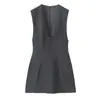 Comercio Exterior Ropa de Mujer 2026 Moda Europea y Americana Ajustado Cuello en V Profundo Sin Mangas Vestido Rayado E26268