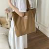 Bolso de Lona de Gran Capacidad Estilo Relajado para Mujer 2025 Nuevo Bolso de Hombro Bolso Tote Retro para Viajero Estudiante Debajo del Brazo