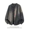 Nuevo cárdigan de punto estilo perezoso Otoño/Invierno 2026, cuello redondo, casual, talla grande, holgado, cómodo, versátil, suéter de manga larga