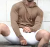 Suéter de treino esportivo masculino de manga comprida com capuz, europeu e americano, 2024, para corrida ao ar livre, slim fit, atacado