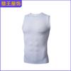 Chaleco deportivo ajustado sin mangas de secado rápido chaleco de tirantes anchos ropa de fitness para hombre pie de canasta voleibol running camiseta interior