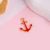 Acessórios de joias de liga metálica com gota de óleo DIY: Veleiro com tema oceânico, âncora, boia salva-vidas, pingentes de farol, acessórios para pulseira e brinco