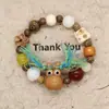 Venta Directa de Fábrica~Pulsera de Cerámica Linda de Dibujos Animados Peculiares de Jingdezhen para Mujeres Diseño de Nicho Dopamina Mejor Amiga Estudiante