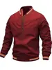 Chaqueta Casual Sencilla para Hombre Primavera y Otoño 2025, Exclusivamente para Ventas Transfronterizas, Ropa de Trabajo Deportiva de Color Sólido, Estilo de Moda Europeo y Americano para Hombre