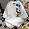 Camiseta de algodón grueso de manga corta estilo callejero americano para hombre, nuevo estilo de verano con estampado creativo, ropa holgada oversize para pareja