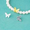 Hebilla de cola de mariposa chapada en oro vintage de plata esterlina S925, hebilla de plata, pulsera de estilo chino, accesorios de joyería de plata.