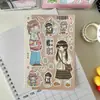 Pegatinas Lindas y Adorables de Niña, Pegatinas Dulces y Geniales de Niña, Pegatinas de Dibujos Animados Estilo Ins, Pegatinas para Diario DIY de Personajes Coreanos