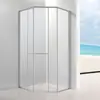 Fabricante de Foshan Puerta Corredera en Forma de Diamante de Vidrio Templado con Separación Seco-Húmedo para Hogar Baño de Ducha Integrado para Alojamiento