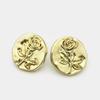 Botones Metálicos de Alta Gama con Forma Especial de Rosa para Ropa Exterior, Botones para Ropa Exterior de Mujer, Traje Cortavientos, Botones Decorativos para Suéter