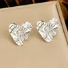 Moda Transfronteriza Pendientes Sencillos de Acero Inoxidable Chapados en Oro con Múltiples Elementos Combinados en Colores Dorado y Plateado, Versátiles para el Uso Diario