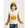 Colete suéter infantil Wulibu, novo colete de outono infantil com estampa de desenho animado, sem mangas, quente, adequado para usar em camadas, atacado e feito sob medida
