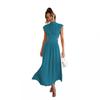 2024 Europa y Estados Unidos comercio exterior moda dulce calle verano cuello vertical color Macaron cintura vestido largo