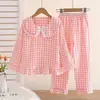 Novos Pijamas Infantis para Meninas 2026, Conjunto Fino de Algodão Nuvem para Primavera e Outono com Manga Longa, Roupa de Casa de Verão para Meninas Mais Velhas
