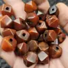 Contas Multifacetadas de Ágata Vermelha Estilo Antigo, Contas Soltas de Jade, Contas Facetadas, Contas Quadradas, Pulseira, Colar, Contas para Acessórios de Joias