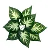 Venta Directa de Fábrica de Plantas Verdes Artificiales, Planta de Filodendro Hoja de Tortuga de 9 Cabezas, Materiales para Paredes de Fondo, Arreglo Floral, Decoración de Interiores y Exteriores