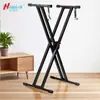 Posicionamiento y Desmontaje Automático de Soporte de Piano de Doble Tubo, Soporte de Piano de Forma Doble X Autoajustable, Desmontaje y Montaje de Doble Tubo Ponderado de Soporte de Piano Digital en Forma de X, Exportación