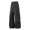 Calças masculinas de corte reto para primavera e outono de 2026, novo estilo americano workwear, calças compridas casuais largas e fluidas com múltiplos bolsos para homens