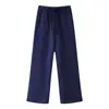 Conjunto de Moda 2025 Novidades de Primavera, Roupas Femininas Transfronteiriças Europeias e Americanas, Casaco Estilo Kimono de Botões Duplos + Calça Reta para Mulheres