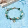 Europa y Estados Unidos transfronterizos súper ventas pulsera de viento marino concha de color collar hecho a mano pulsera pulsera de grava natural al por mayor