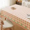 Mantel Rectangular a Cuadros 2025 Impermeable, Resistente al Aceite y al Calor, Sin Lavar, con un Toque de Lujo Ligero y de Alta Gama para Uso en el Hogar, Mantel para Mesa de Centro