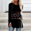 Camiseta de manga larga con cuello redondo y estampado digital 3D para mujer, moda transfronteriza de comercio exterior europeo y americano 2021