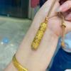 Antigo ouro seda diamante transportar Buda dourado Buda colar feminino oco pode abrir seis palavras provérbios coluna pingente