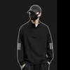 Sudadera con cuello alto para hombre Nueva sudadera casual con media cremallera para hombre Otoño e Invierno 2025 Chaqueta pullover informal Top versátil holgado para hombre