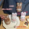 Pingente de Pelúcia Coelhinho Querido Boneca Coelha Fofa Enfeite de Pendurar Charme de Bolsa Menina Boneca Casal CP Pequeno Presente