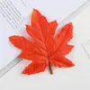 Folhas Artificiais Simuladas Folhas de Bordo Folhetos de Bordo Vermelho Decoração de Casamento Adereços para Fotos Outono Plástico Folhas Caídas Amarelas Folhas Grandes