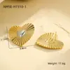 Pendientes Anillo Corazón Amoroso de Lujo Ligero Transfronterizos Tachuelas Retro de Nicho Pendientes Elegantes Diseño Personalizado Pendientes en Forma de Corazón Mujer