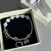 Pulsera para pareja de gato KT con lazo Luz de Luna Gris, pulsera hecha a mano con cuentas, estilo similar de TikTok