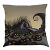 Capa de Almofada de Algodão Estampada de Halloween Mais Vendida da Amazon, Almofada de Sofá, Almofada de Carro